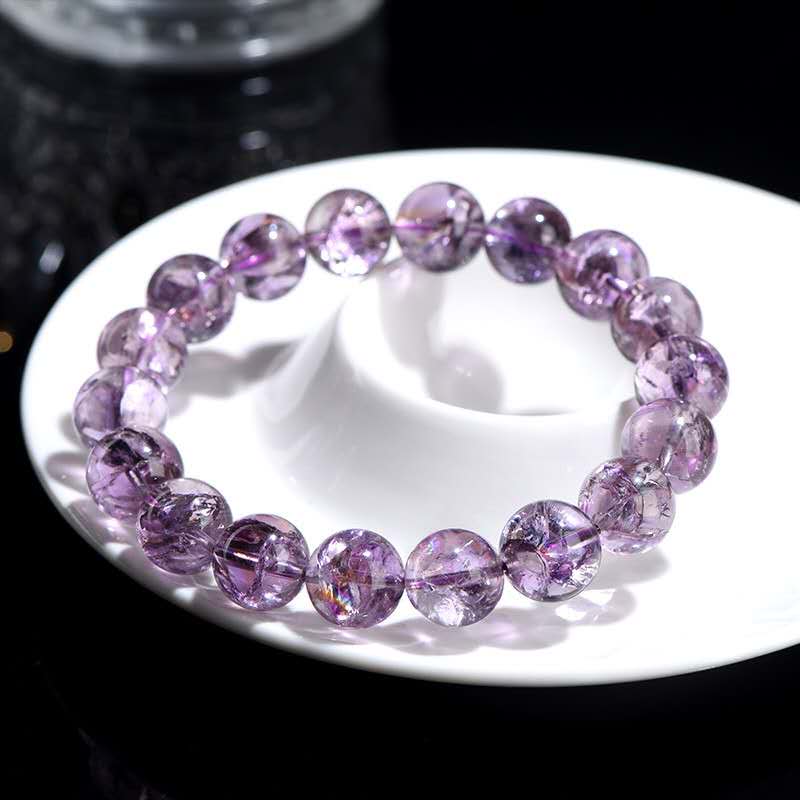 HIGH Purity Himalayan Violet Azeztulite Crystal Bracelet