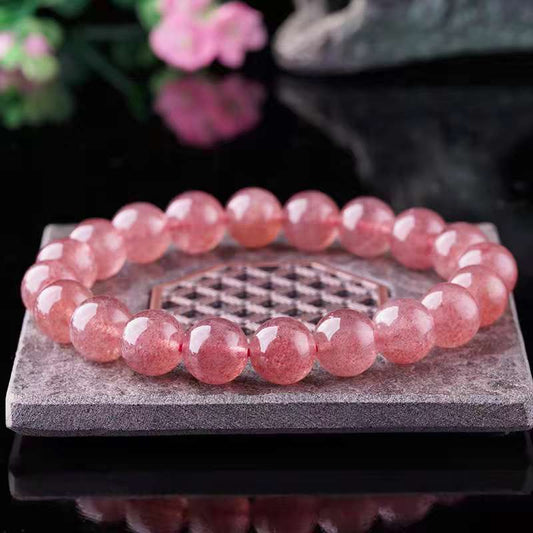 Natural Strawberry Quartz Bracelet