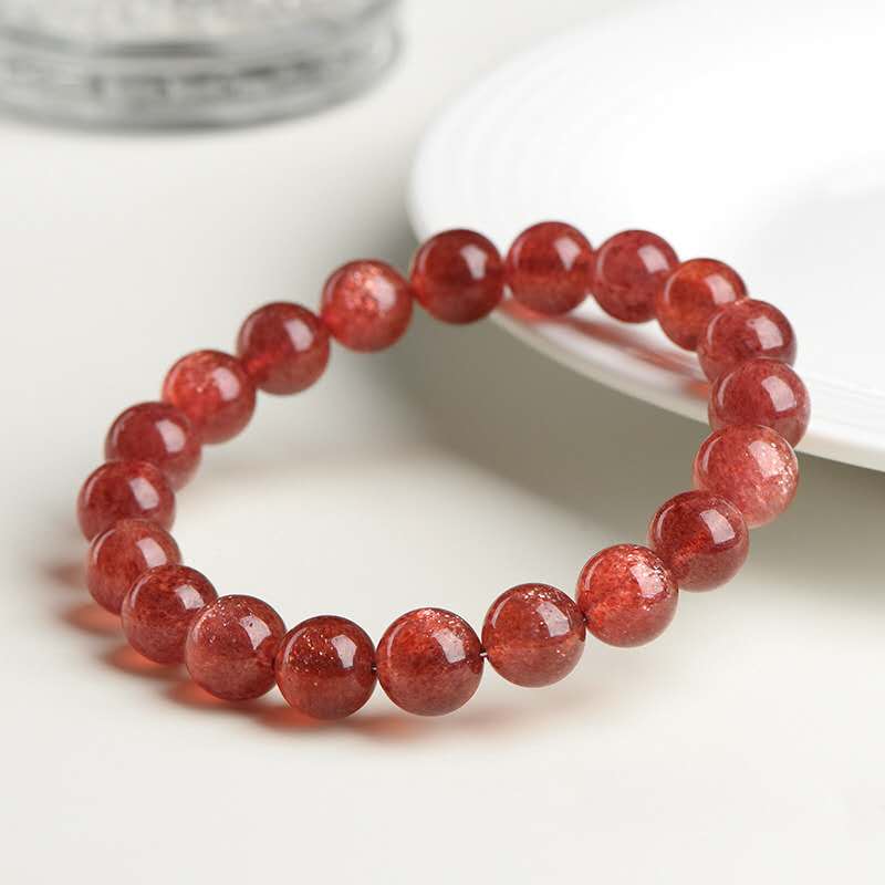 Natural Strawberry Quartz Bracelet