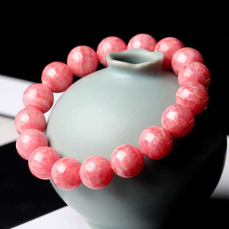 High-Purity Pink Rhodonite Bracelet