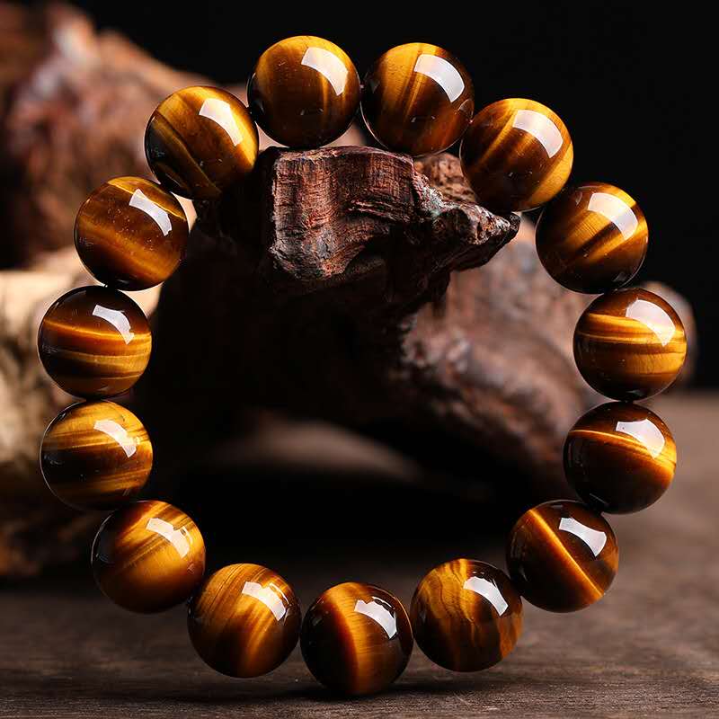 Lightning Vein Yellow Tiger Eye Bracelet