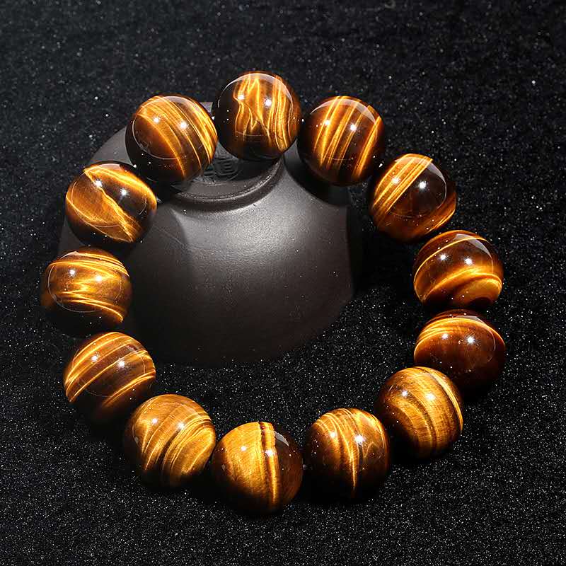 Lightning Vein Yellow Tiger Eye Bracelet