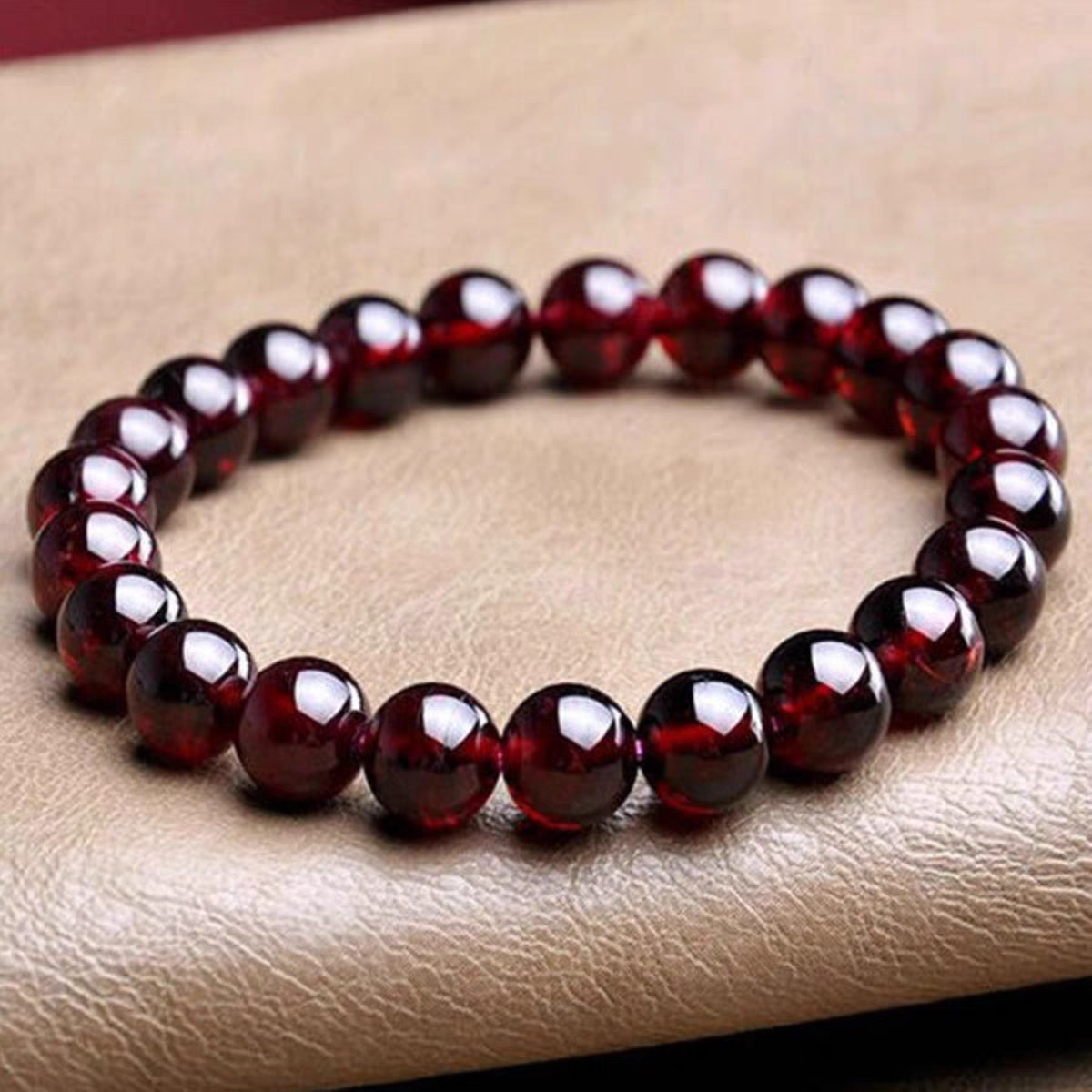 High Purity Wine Red Natural Garnet Bracelet