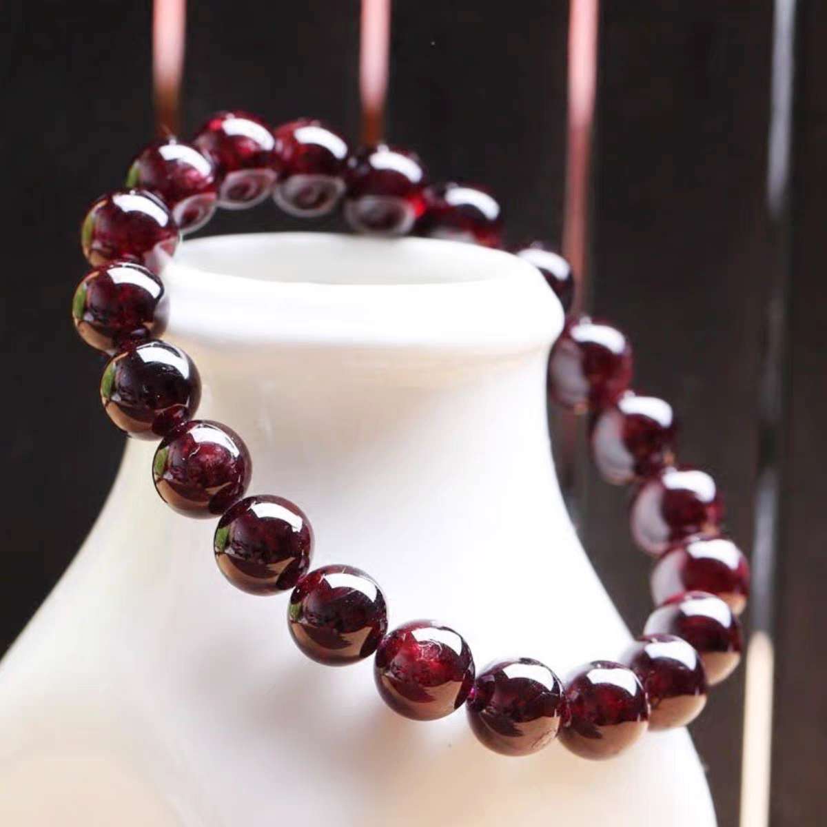 High Purity Wine Red Natural Garnet Bracelet