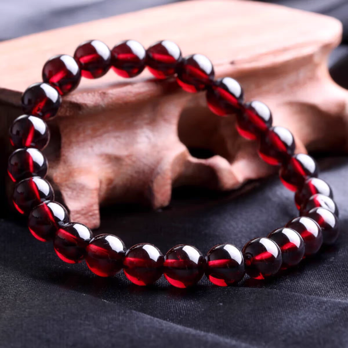 High Purity Wine Red Natural Garnet Bracelet