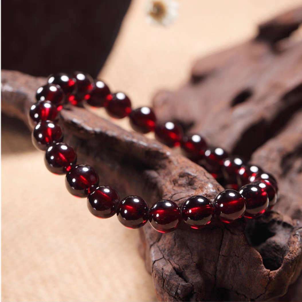 High Purity Wine Red Natural Garnet Bracelet