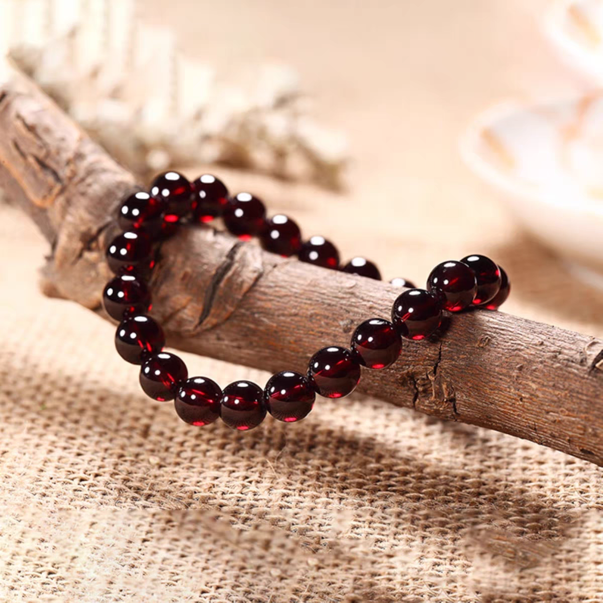 High Purity Wine Red Natural Garnet Bracelet