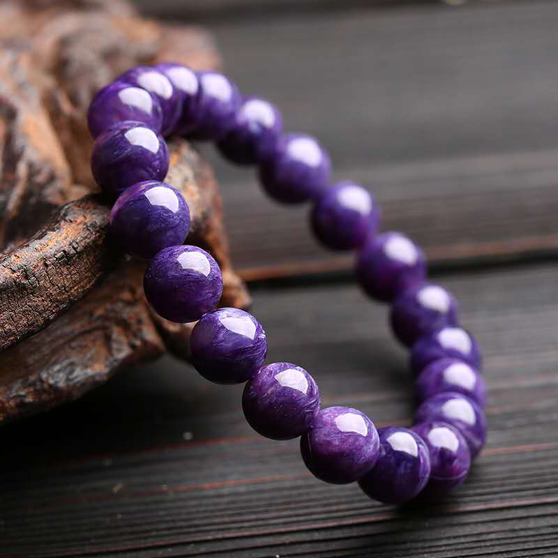 High Purity Natural Charoite Bracelet Purple Dragon