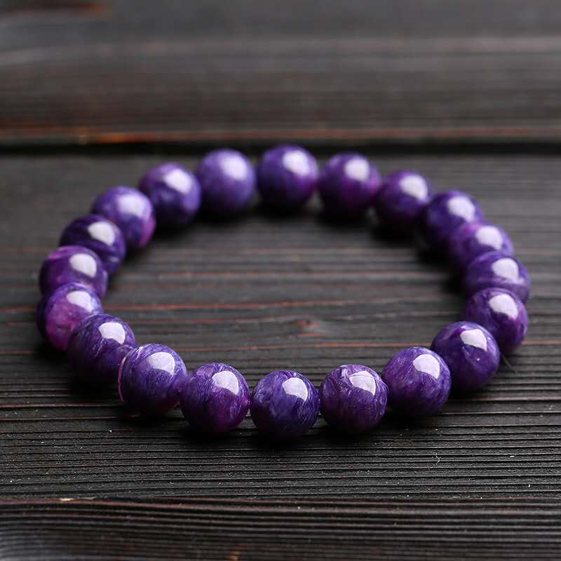 High Purity Natural Charoite Bracelet Purple Dragon